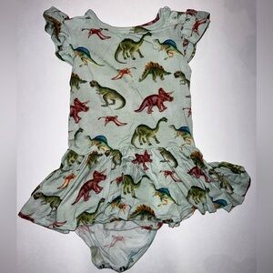 Posh Peanut Dinosaur Print Baby Romper Buddy twirl 2T